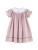 Lil Cactus Purple Pinstripe Turkey Smocked Bishop Dress