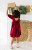 Ollie Jay Pippa Dress in Crushed Cranberry Velvet