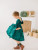 Ollie Jay Pippa Dress in Crushed Green Velvet