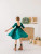 Ollie Jay Pippa Dress in Crushed Green Velvet