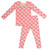 Macaron + Me Christmas Pink Vintage Santa Bamboo 2 Piece Jammies Pajamas Set