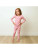 Macaron + Me Christmas Pink Vintage Santa Bamboo 2 Piece Jammies Pajamas Set