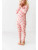 Macaron + Me Christmas Pink Vintage Santa Bamboo 2 Piece Jammies Pajamas Set