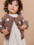 The Blueberry Hill Flower Cardigan in Tan (Brown)