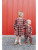 City Mouse Studio Flannel Cargo Long Leg Romper Fall Rust Plaid