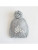 Figgy Friends Blue Gray Script Ski Knit Pom Beanie Hat