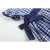 Lil Cactus Royal Blue Gingham Ruffle Bow Dress
