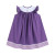 Lil Cactus Purple and Gingham Mardi Gras Smocked Bishop Dress