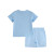 Lil Cactus Light Blue Easter Smocked T-Shirt and Shorts Set -- Chicks and Bunnies