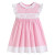 Lil Cactus Pink Striped Big Sister Smocked Dress