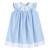 Lil Cactus Blue Gingham Easter Bunny Smocked Bishop Dress