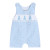 Lil Cactus Blue Gingham Easter Bunny Smocked Shortalls