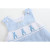 Lil Cactus Blue Gingham Easter Bunny Smocked Shortalls