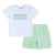 Lil Cactus Green Seersucker Shorts and Easter Bunny Smocked Shirt Set