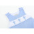 Lil Cactus Periwinkle Blue Crosses Smocked Shortalls