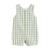 Lil Cactus Classic Sage Green Gingham Shortall Romper