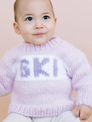 The Blueberry Hill Ski Sweater in Baby Pink - SnapdragonsBaby