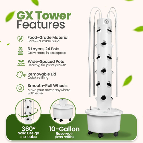 hydroponic grow tower features hydroponic grow tower features