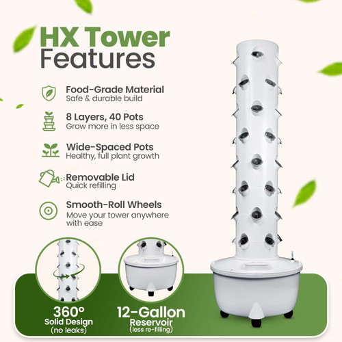 vertical garden tower features