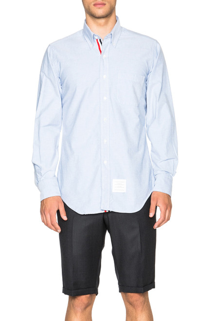 Classic Cotton Button Down with Ribbon Placket - 26308537