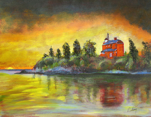 Marquette Harbor Lighthouse Card