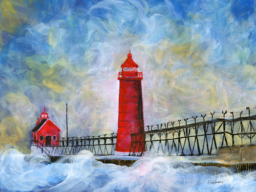 Grand Haven Lighthouse Art Print