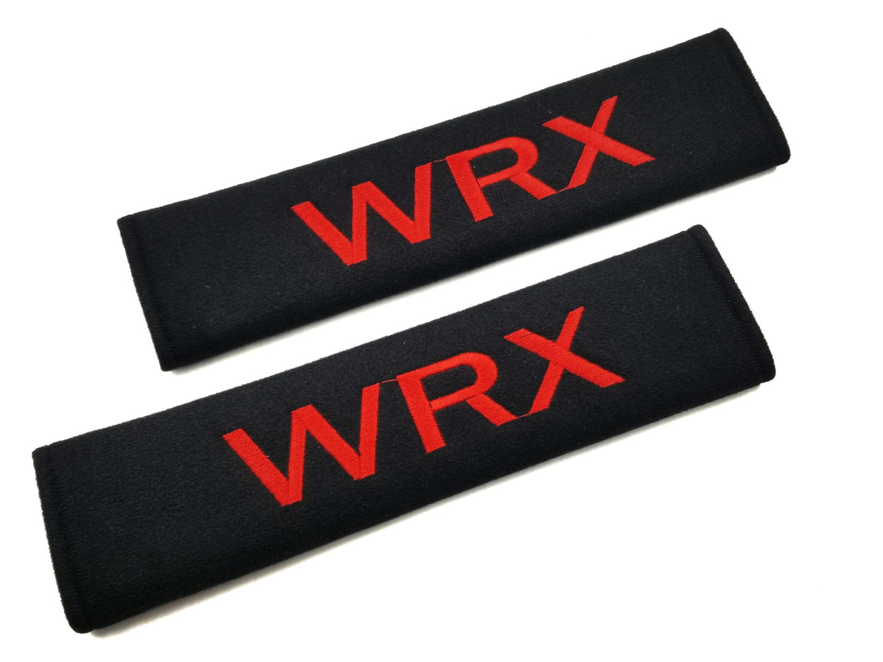 WRX Soft Touch Fabric Seat Belt Shoulder Pads Cover - Black/Red - JDMFV  WRAPS