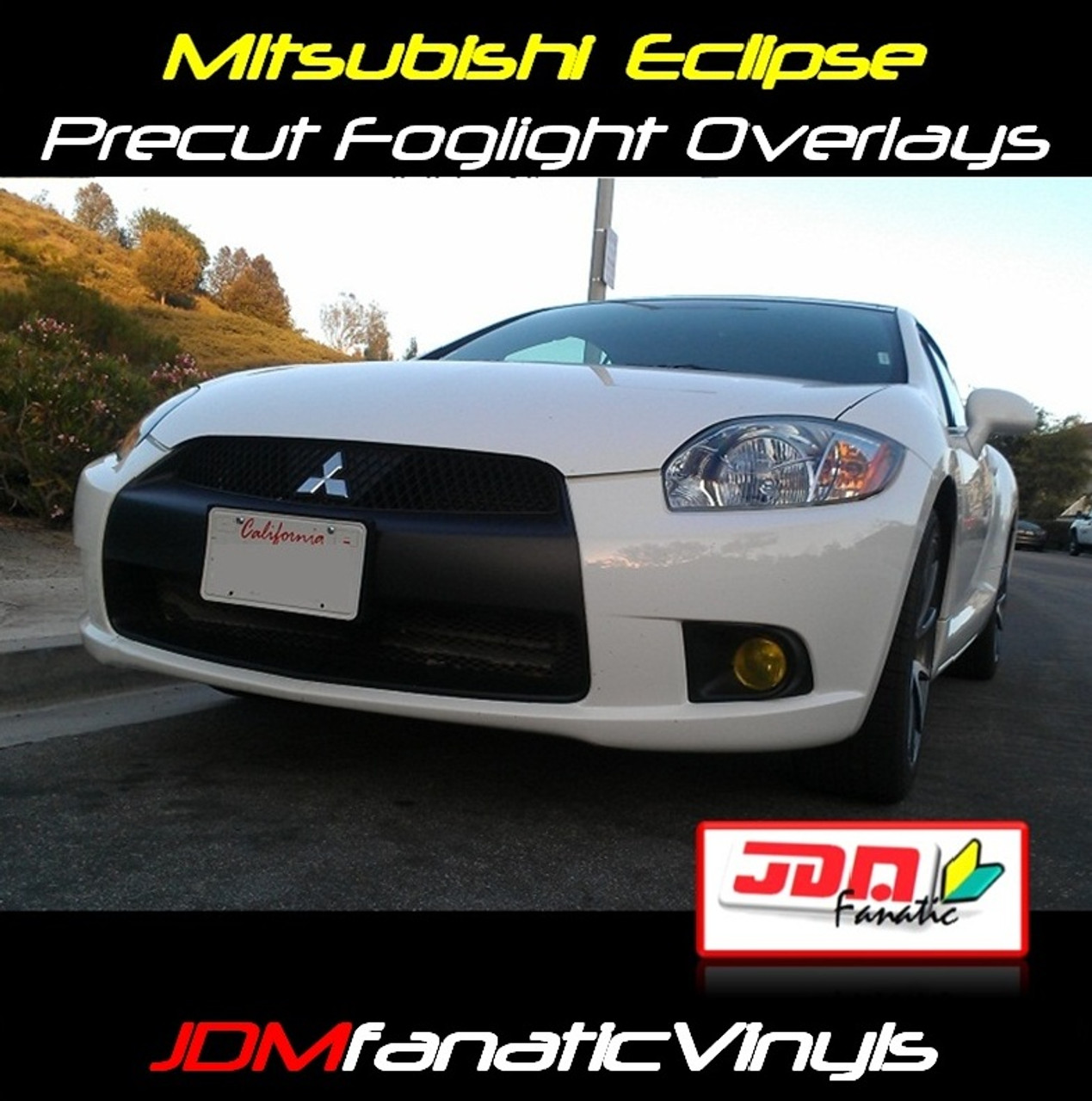 09-12 Mitsubishi Eclipse Precut Yellow Fog Light overlays Tint