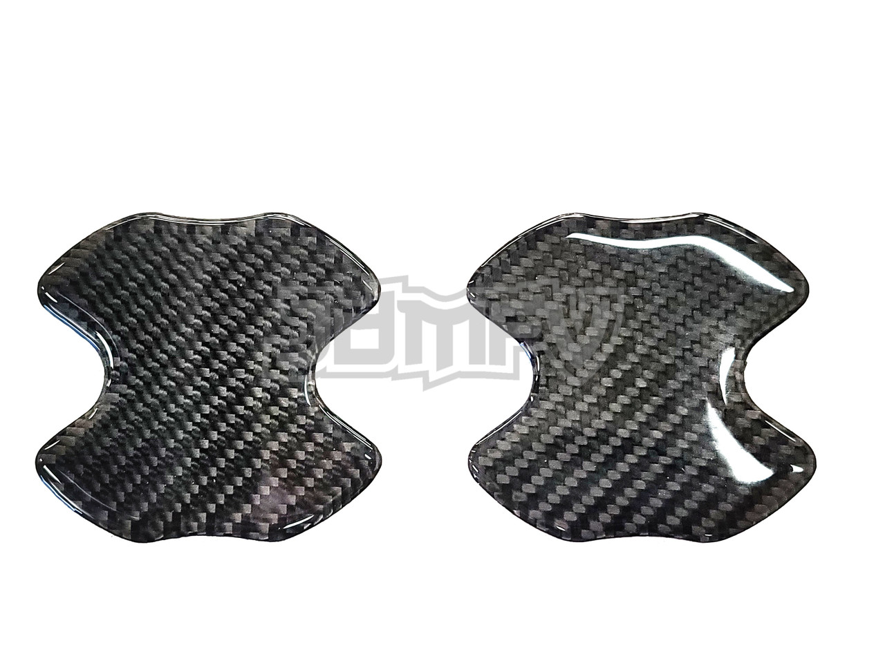 2pcs - Door Handle Bowl Cover Anti Scratch - Real Carbon Fiber