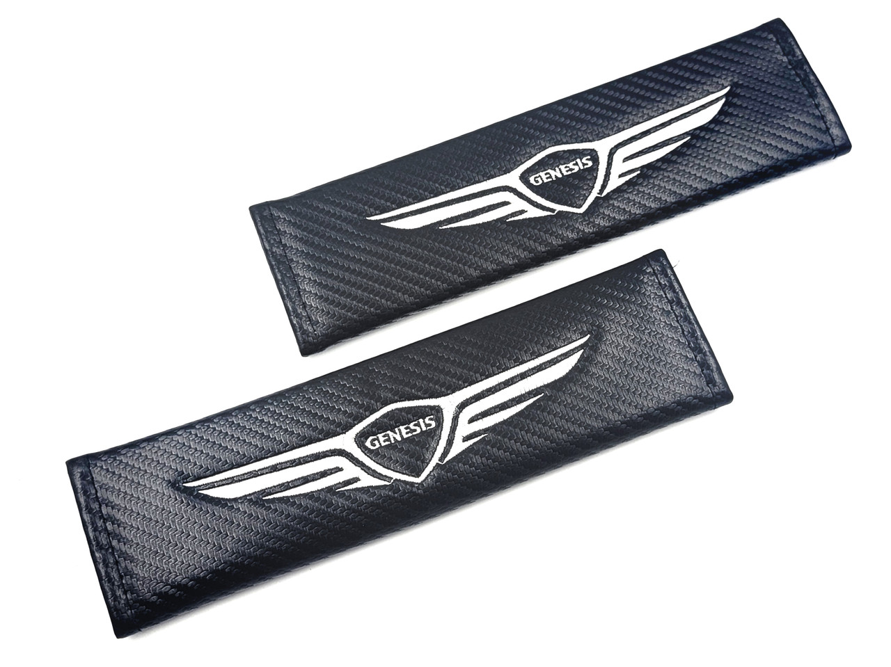 Car Logo Carbon Fiber Seat Belt Pads 2pc –