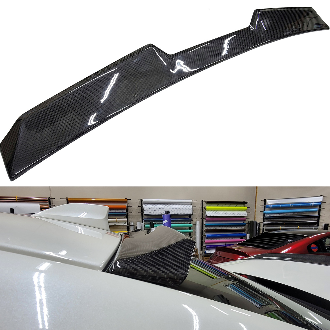 V-Style Dry Carbon Fiber Roof Spoiler Wing (2022-2023 WRX) - JDMFV WRAPS