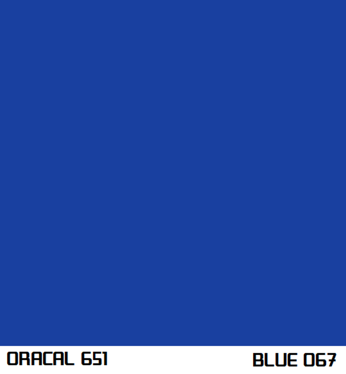 Oracal 651 Permanent Adhesive Vinyl Gloss - Color: Blue 067