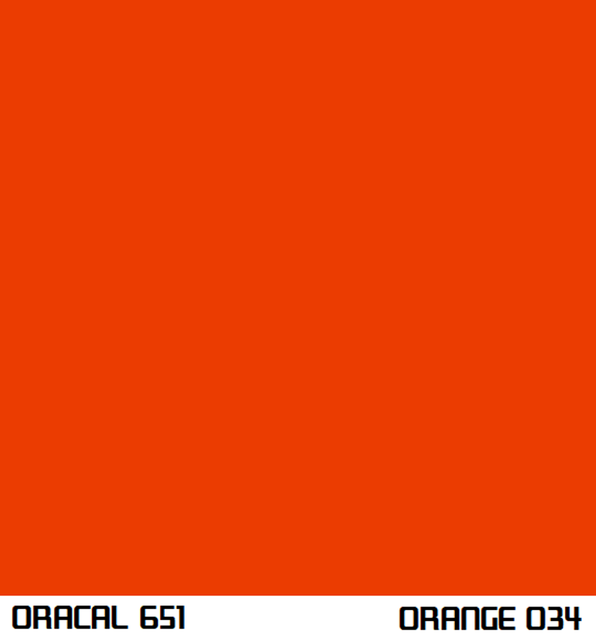 Oracal 651 Glossy Vinyl Rolls - Light Orange, 12 inch x 6 Foot