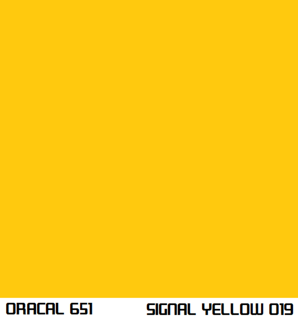 Oracal 651 Permanent Adhesive Vinyl Gloss - Signal Yellow 019