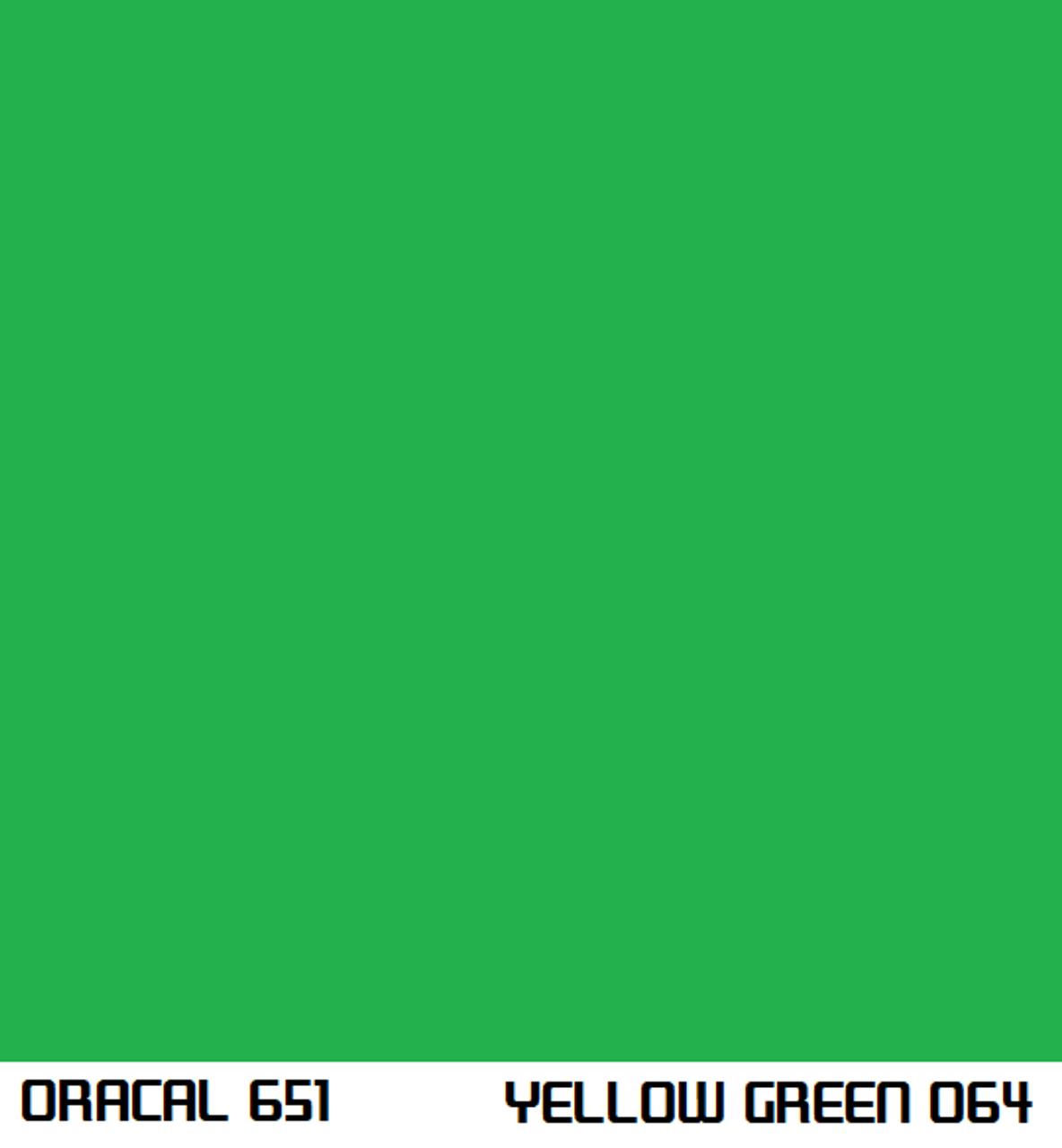 Oracal 651 Permanent Adhesive Vinyl Gloss - Yellow Green 064 - JDMFV WRAPS