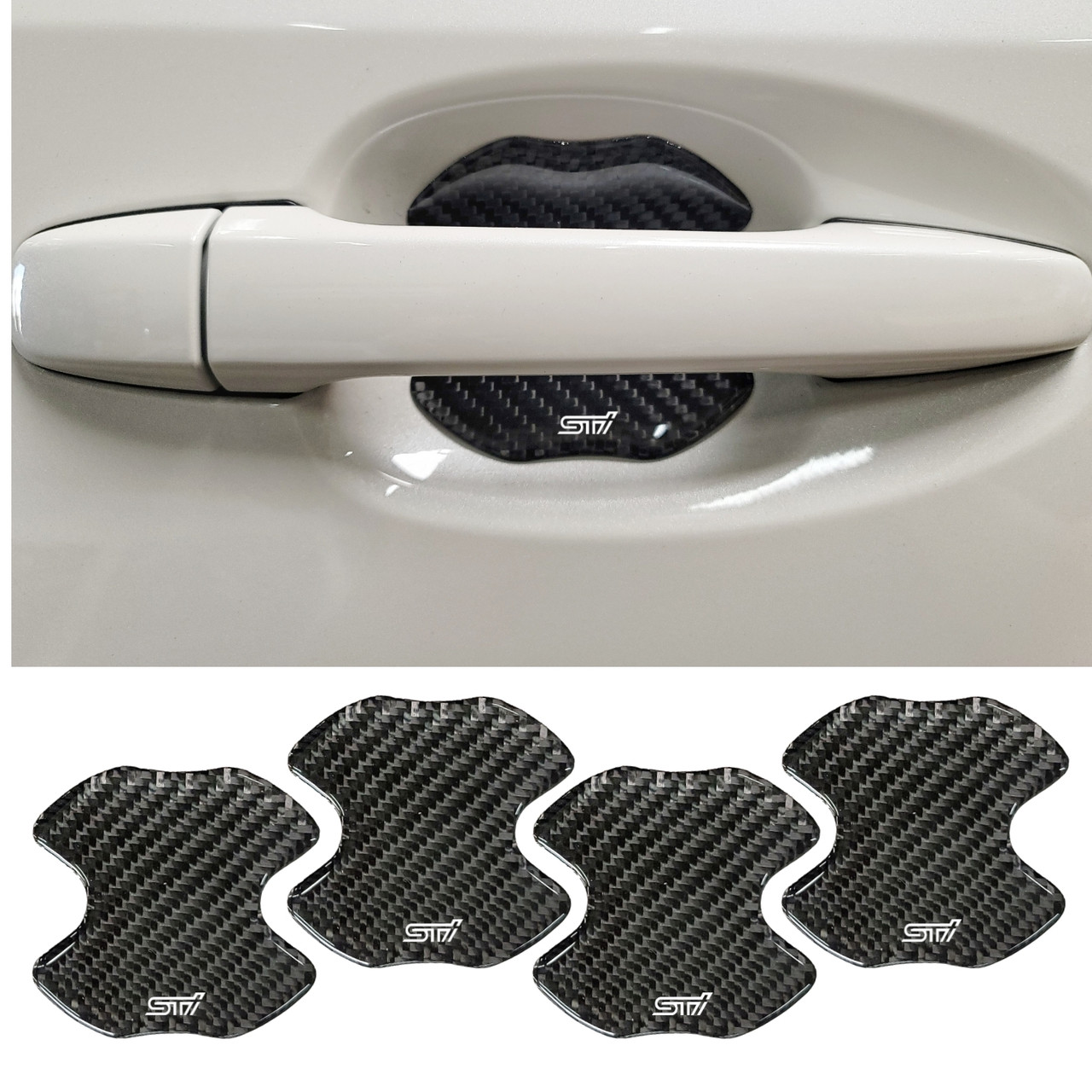 4pcs - Door Handle Bowl Cover Anti Scratch - Real Carbon Fiber - JDMFV WRAPS
