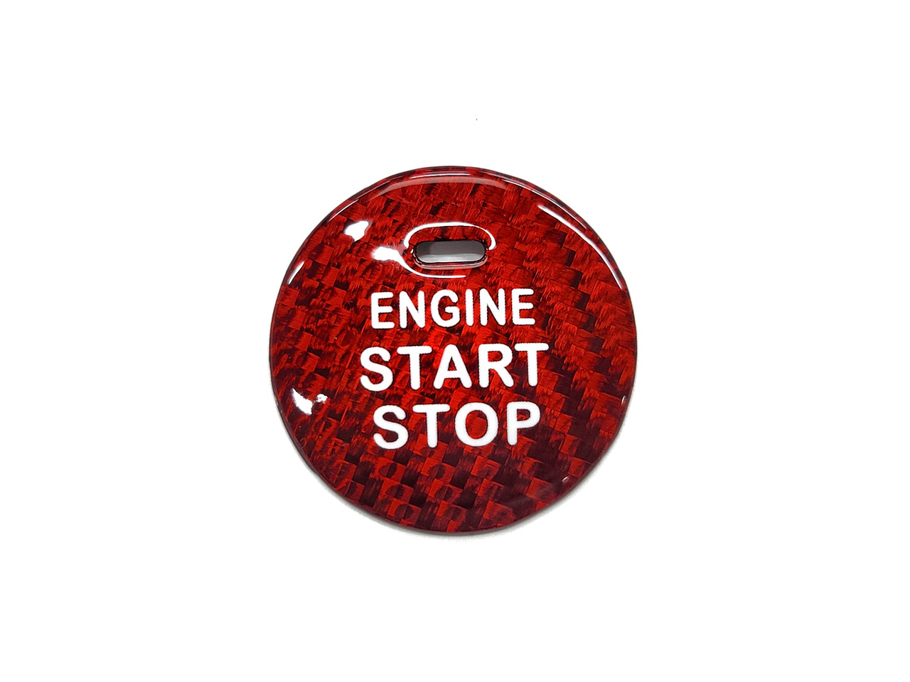 Red Real Carbon Fiber Engine Push Start Button For Subaru BRZ