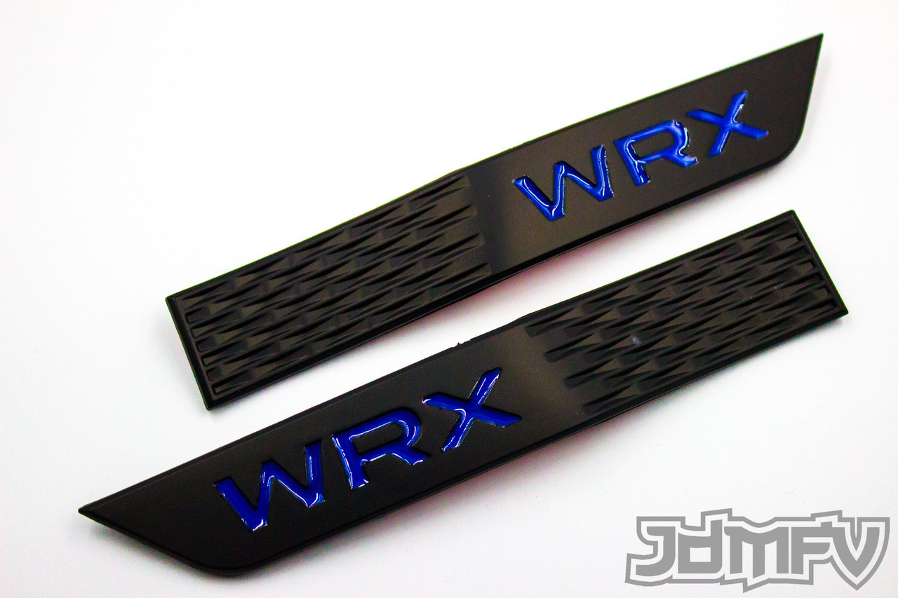 WRX Fender Badge Garnish - Satin Black / Blue (2015-2021 WRX)