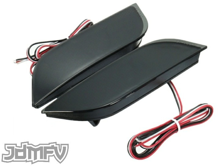 Smoke LED Rear Bumper Reflector Lights W/ Sequential Turn Signal – For Acura TSX 2004–2008, Honda Accord Euro, CR-V