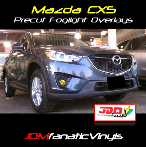 2013 Mazda CX5 Precut Yellow Fog Light Overlays Tint Covers Kit