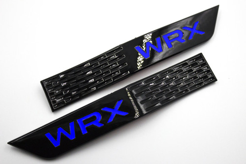 WRX Fender Badge Garnish - Gloss Black / Blue (2015-2021 WRX)