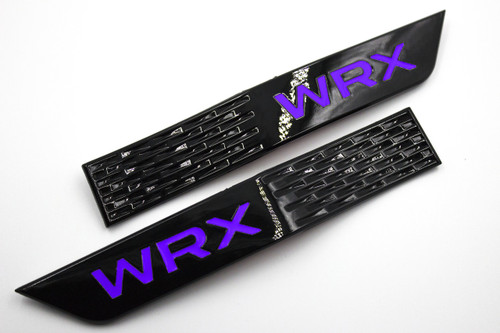 WRX Fender Badge Garnish - Gloss Black / Purple (2015-2021 WRX)
