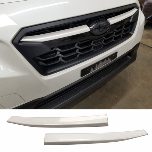 Crystal White Pearl ABS Plastic Grille  Accent Trim Covers Winglets (2018-2020 Crosstrek)