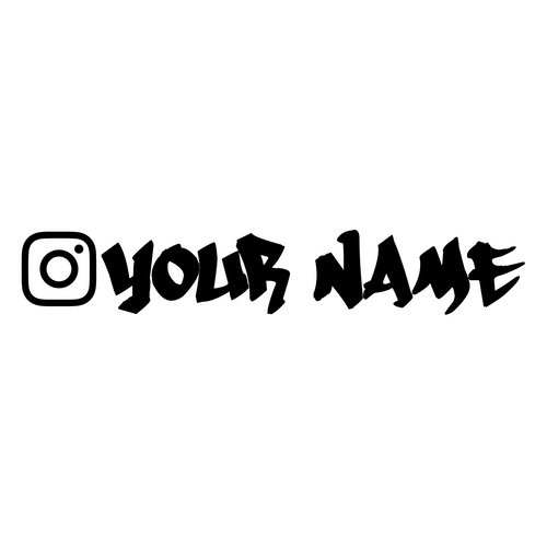 V4 - Custom Instagram Name - DECAL