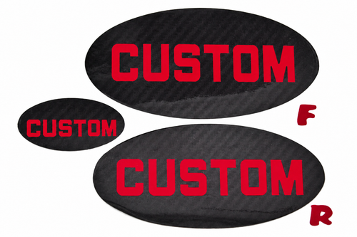 High Gloss 5d Carbon Fiber - Emblem Front/Rear Overlays (2019-2021 Forester)