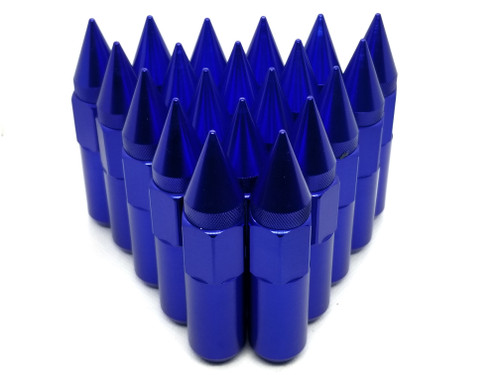 BLUE Aluminum Tuner Lug Nuts - Extended Spike