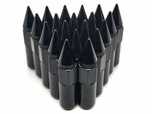 Black Aluminum Tuner Lug Nuts - Extended Spike