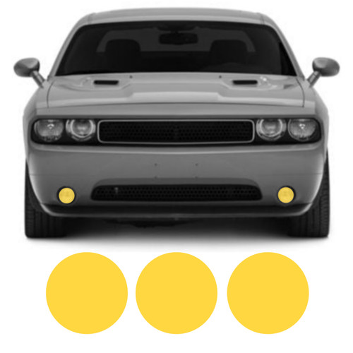 08-12 Dodge Challenger Precut SMOKED Fog Light Overlays Tint