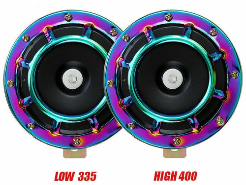 Super Tone Loud Blast Grille Mount Horns 12V 335-400 - Neo Chrome