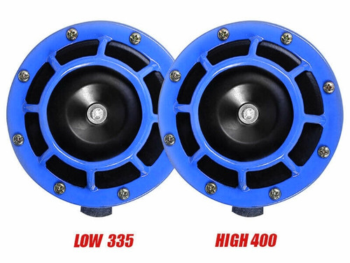 Super Tone Loud Blast Grille Mount Horns 12V 335-400 - Blue